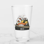 Sushi cartoon illustratie glas (Achterkant)