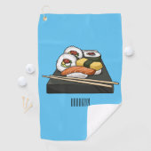 Sushi cartoon illustratie golfhanddoek (Insitu)