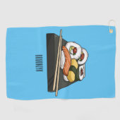 Sushi cartoon illustratie golfhanddoek (Horizontaal)