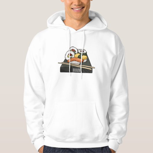 Sushi cartoon illustratie hoodie (Voorkant)