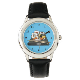 Sushi cartoon illustratie horloge