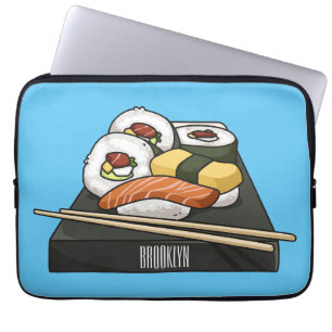 Sushi cartoon illustratie laptop sleeve