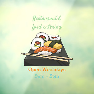 Sushi cartoon illustratie raamsticker