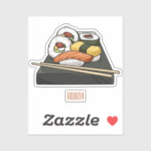 Sushi cartoon illustratie sticker (Vel)