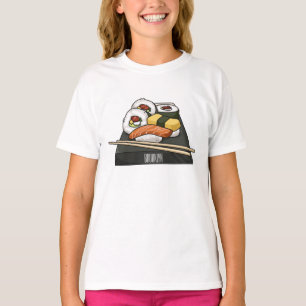 Sushi cartoon illustratie t-shirt