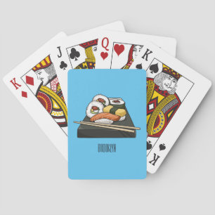 Sushi cartoon illustration  pokerkaarten