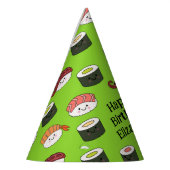 Sushi Cartoon Kids Verjaardagsfeest Pet Feesthoedjes (Links)