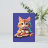 Sushi Cat Briefkaart (Staand voorkant)