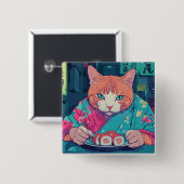 SUSHI CAT BUTTON (Voorkant /achterkant)