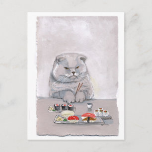 Sushi Cat de heer Grumps ©CSiravo Briefkaart