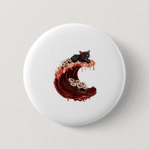 Sushi Cat Dreams � eigenzinnig Japans eten Kat Ronde Button 5,7 Cm