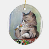 Sushi Cat Fancy feast Keramisch Ornament (Links)