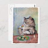 Sushi Cat Fancy Feest Briefkaart (Voorkant / Achterkant)