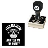 SUSHI CAT FEED ME VERTELLEN DAT IK  RUBBER STEMP B 	RUBBERSTEMPEL (Gestempeld)