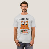 SUSHI CAT Japanse Samurai Cat T-shirt (Voorkant volledig)