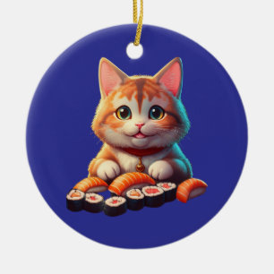 Sushi Cat Keramisch Ornament
