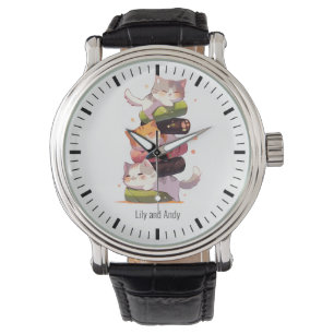 Sushi Cat Miaw Japanse animusstijl Horloge