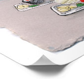 Sushi Cat Print - de heer Grumps (Hoek)