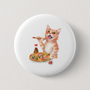 Sushi Cat Ronde Button 5,7 Cm