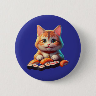 Sushi Cat Ronde Button 5,7 Cm