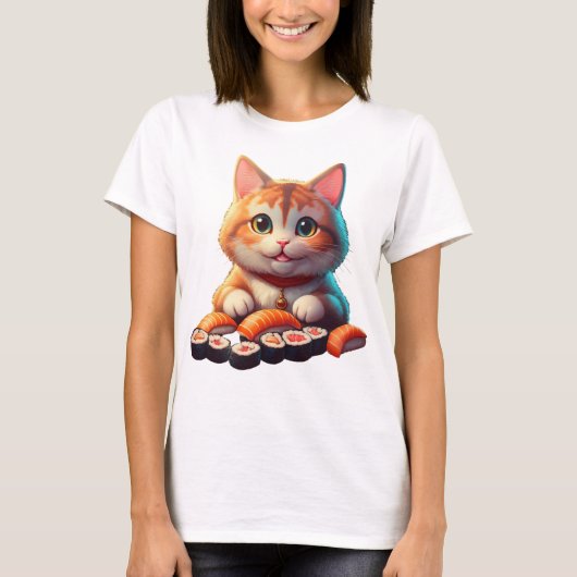 Sushi Cat T-shirt (Voorkant)