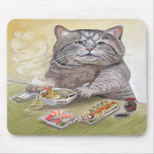 Sushi Cat - Tempura Udon Mousepad Muismat
