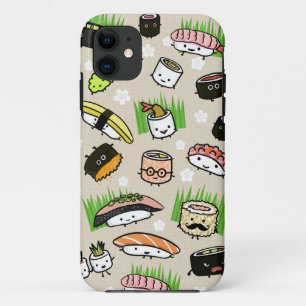Sushi Characters Pattern iPhone 11 Hoesje