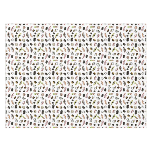 Sushi Characters Pattern Tafelkleed (Voorkant (Horizontaal))