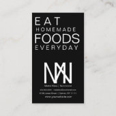 Sushi Chopsticks Greenery Pattern Visitekaartje (Achterkant)