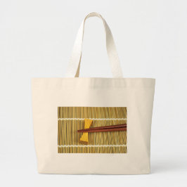 Sushi Chopsticks Sensei Masters Wood Bamboe Grote Tote Bag