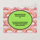 Sushi Classroom Valentine Friendship Carte enfant  (Dos)