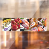 Sushi Collage Food Seafood Food Collage Dinner Raamsticker (Vel 2)