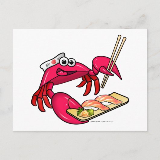 Sushi Crab Briefkaart (Voorkant)