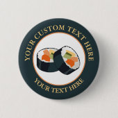 Sushi Custom Text Logo Button (Voorkant)