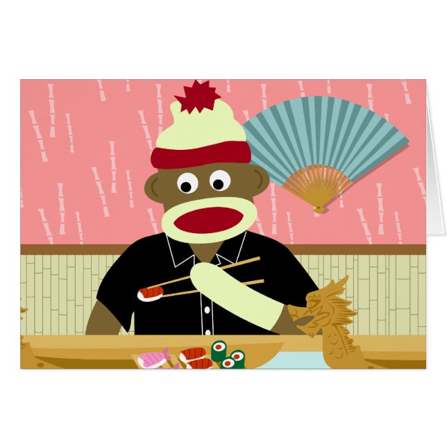 Sushi de singe de chaussette (Devant horizontal)