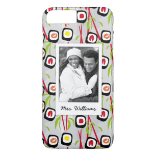 Sushi Design Pattern   Monogram iPhone 8 Plus / 7 Plus Hoesje