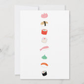 Sushi Diner Lunch Japanse Verjaardagsfeest Uitnodi Kaart (Achterkant)