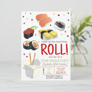 Sushi Dinner Party Invitation Kaart