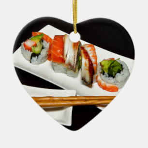 Sushi Eetrestaurant Exotische Maaltijden Fast Food Keramisch Ornament