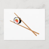 Sushi en chopsticks briefkaart (Voorkant)
