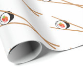 Sushi en chopsticks cadeaupapier (Rol Hoek)