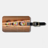 Sushi en houten eetstokjes bagagelabel (Voorkant horizontaal)