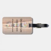Sushi en houten eetstokjes bagagelabel (Achterkant horizontaal)