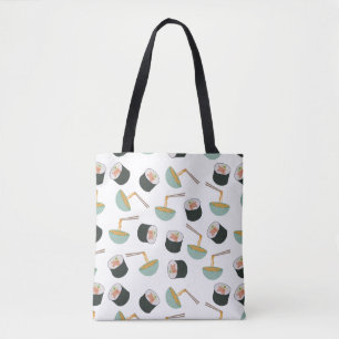 Sushi en Noodles Pattern Draagtas