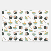 Sushi en Noodles Pattern Inpakpapier Vel (Voorkant)