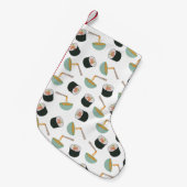 Sushi en Noodles Pattern Kleine Kerstsok (Voorkant (Hangend))