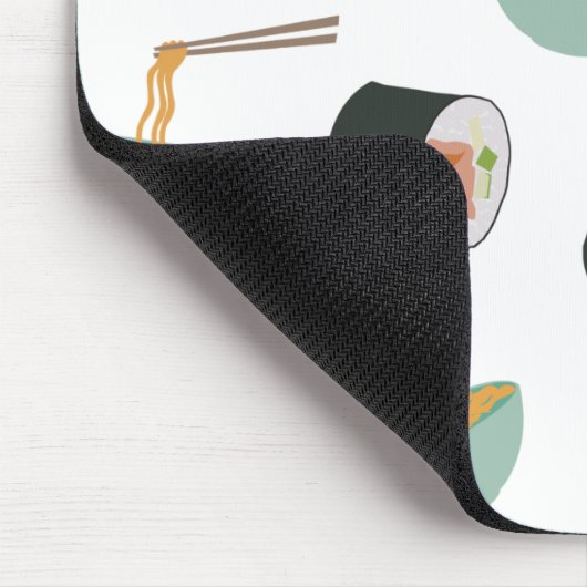 Sushi en Noodles Pattern Muismat (Hoek)
