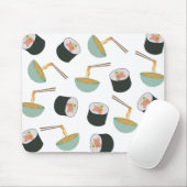 Sushi en Noodles Pattern Muismat (Met muis)