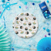 Sushi en Noodles Pattern Papieren Bordje (Feest)