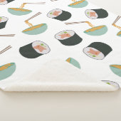 Sushi en Noodles Pattern Sherpa Deken (3/4)